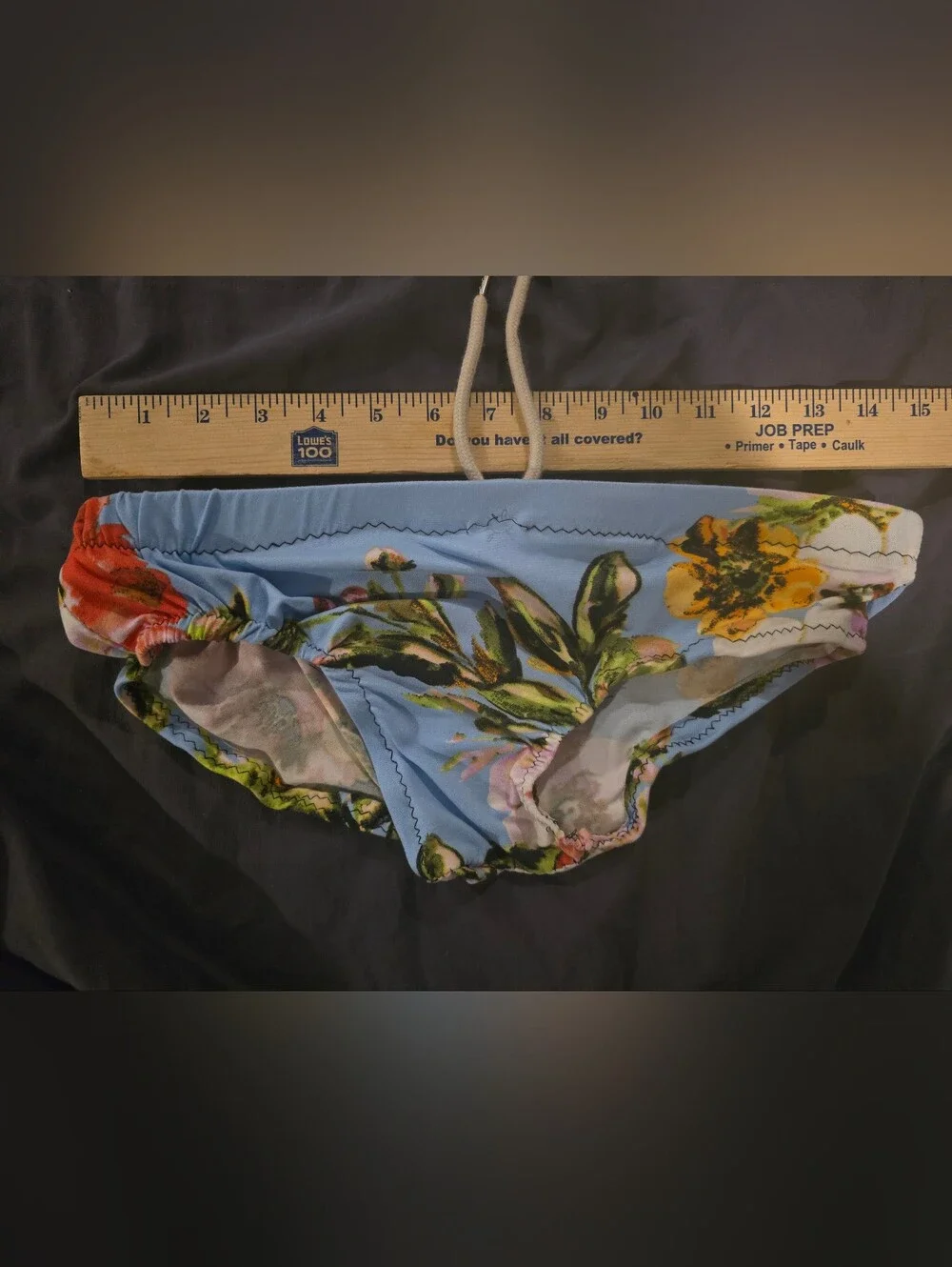 Handmade Men’s Floral Swim Brief Speedo Style Size 28 Custom Tropical Print